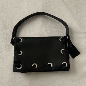 Topshop leather grace ribbon shoulder bag